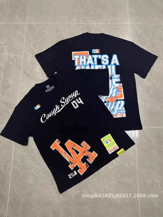 Cross-border American fashion brand THAT'S COUGH street print loose casual couple's T-shirt high quality