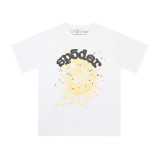 New Summer Spider Web Foam Print European and American Street Fashion Casual Loose Unisex Pullover Short Sleeve T-Shirt