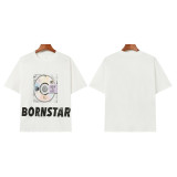 American trendy high street hip-hop Billionaire cartoon abstract pattern printed casual round-neck short-sleeve T-shirt for men and women