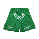 Summer new model Sp555der European and American trendy brand high street spider letter loose sports shorts for men and women beach shorts