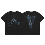 VLONE FOG short-sleeve Grim Reaper limited edition large V high street T-shirt, loose fit, printed, American style, JUICE WRLD collaboration tee
