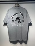 Summer new short-sleeve AM1R1 ICON letter print loose t-shirt, men's trendy casual half-sleeve top, women's