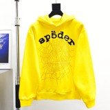 25ss European and American trendy brand overseas edition heavyweight hoodie, trendy couple's spider web Sp5der sweatshirt, cross-border bestseller