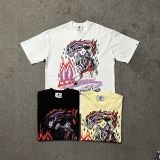 American high street niche fashion brand summer new skull figure basketball print retro loose round neck short sleeve T-shirt