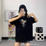 Foreign trade American-style trendy brand GALLERY DEP basic letter classic logo slogan short-sleeve unisex t-shirt for cross-border sales