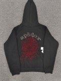 25ss European and American trendy brand overseas edition heavyweight hoodie, trendy couple's spider web Sp5der sweatshirt, cross-border bestseller