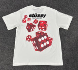 New cross-border men's and women's short-sleeve T-shirts, summer men's loose 230g heavy silk screen printed T-shirts