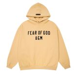 High street new autumn and winter FOG ICON double row letter print fleece-lined hooded sweatshirt for men and women, couple style trendy top