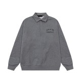 FOG Essentials heavyweight high street fashion brand hooded sweatshirt with fleece lining for autumn and winter, suitable for couples, men and women