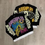Rough Play vintage washed distressed high street rhinestone frayed men's and women's short-sleeve T-shirt vest ins street fashion
