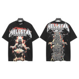 25ss American trendy high street Hellstar heavy washed distressed loose vintage short-sleeve T-shirt unisex fashion brand