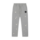 LOSTSHDWS High-Quality Vintage Distressed Hoodie Sweatshirt and Trousers with Holes for Men and Women, Trendy Brand