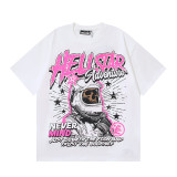 25ss Cross-Border Foreign Trade Hellstar American Trend High Street Retro Print Summer Loose Short-Sleeve T-Shirt Unisex
