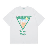 Cross-border summer new trendy Casablanca short-sleeve letter logo printed unisex T-shirt