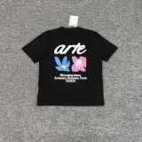 25 Summer T-Shirt New Student Top Blue Rose Print T-Shirt Unisex Casual Loose Short Sleeve