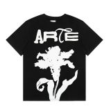25 Summer T-Shirt New Student Top Blue Rose Print T-Shirt Unisex Casual Loose Short Sleeve