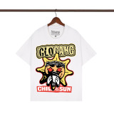25ss Cross-Border Foreign Trade European and American Street Style Zip Hoodie Glo Cartoon Print Short Sleeve T-Shirt Unisex