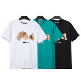 Wholesale cross-border European and American trendy brand Palm Angels decapitated bear print short-sleeve t-shirts for men and women, couples' high street half-sleeve shirts