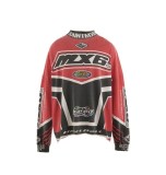 Hip-hop SAINT MICHAEL ICON new vintage graffiti loose-fit round-neck long-sleeve T-shirt for men and women