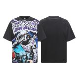 Cross-border American streetwear brand Vall washed distressed printed short-sleeve hip-hop loose street fashion T-shirt for men and women