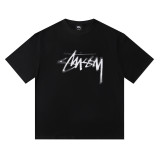 Cross-border European and American foreign trade S-letter printed cartoon series street casual loose-fitting unisex short-sleeve shirt