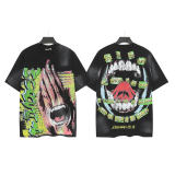 New Hellstar high-quality vintage washed loose-fit short-sleeve T-shirt for men