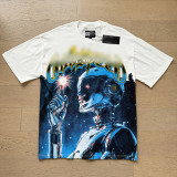 26ss Cross-Border Foreign Trade GOD American Trend High Street Vintage Washed Distressed Skull Unisex Loose Fit Printed Short Sleeve T-Shirt