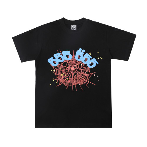 New Summer Spider Web Foam Print European and American Street Fashion Casual Loose Unisex Pullover Short Sleeve T-Shirt
