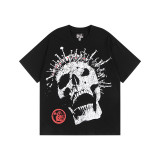Cross-border American fashion Hellstar high street American street hip-hop pure cotton versatile casual character print short-sleeve T-shirt