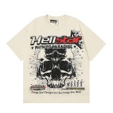 25ss Cross-Border Foreign Trade Hellstar American Trend High Street Retro Print Summer Loose Short-Sleeve T-Shirt Unisex