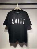 Summer new short-sleeve AM1R1 ICON letter print loose t-shirt, men's trendy casual half-sleeve top, women's