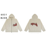 25ss Fall/Winter New GOD Fashion High Street Retro Simple Letter Casual Cardigan Hooded Sweatshirt Unisex Set