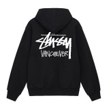 Cross-border trendy brand city exclusive zip-up hooded sweatshirt, autumn and winter loose-fit hoodie for men and women, jacket STU West