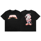 VLONE FOG short-sleeve Grim Reaper limited edition large V high street T-shirt, loose fit, printed, American style, JUICE WRLD collaboration tee