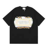 Cross-border Casablanca summer new style Casablanca LOGO printed unisex loose short-sleeve T-shirt trendy