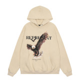 Correct version of REPRESENT trendy high street sweatshirt with washed-out Doberman and shark print hoodie for men and women