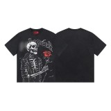 New Summer Arrival: GOD Fashion High Street Vintage Washed Distressed Short Sleeve Rock Band Print Loose Fit T-Shirt