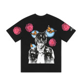 VLONE FOG short-sleeve Grim Reaper limited edition large V high street T-shirt, loose fit, printed, American style, JUICE WRLD collaboration tee