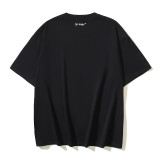 American streetwear brand OFF OW arrow graffiti print heavy-duty street style summer short-sleeve high street casual T-shirt for men and women