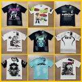 25ss Summer New American Style Trendy Brand Hell Star Unisex Couple's Oversized Loose Pullover Short Sleeve T-Shirt Tee