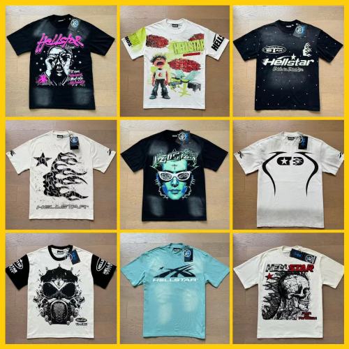 25ss Summer New American Style Trendy Brand Hell Star Unisex Couple's Oversized Loose Pullover Short Sleeve T-Shirt Tee