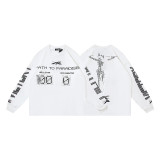 Cross-border Hellstar T-Shirt, autumn fashion, trendy high street loose long-sleeve T-shirt for men and women