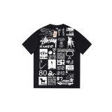 Cross-border trendy brand 230 GSM short-sleeve T-shirt, high-quality seamless tubular fabric, foreign trade cross-border half-sleeve