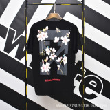 25ss cross-border trade off ow Monet oil painting arrow T-shirt unisex loose-fitting couple's short-sleeve trendy shirt