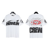 New cross-border HELL trendy high-quality vintage distressed T-shirt, loose fit printed short-sleeve T-shirt, unisex style for couples