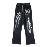 Cross-border American-style trendy brand letter-print vintage hoodie, loose-fit sweatshirt and pants set for men and women, thickened