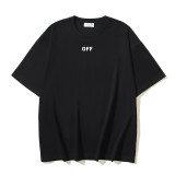 American streetwear brand OFF OW arrow graffiti print heavy-duty street style summer short-sleeve high street casual T-shirt for men and women