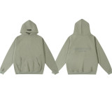 Correct version FOG ICON sub-line flocked letter casual loose high street fleece-lined couple's hooded sweatshirt for men and women