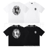 Cross-border European and American foreign trade S-letter printed cartoon series street casual loose-fitting unisex short-sleeve shirt