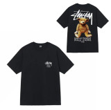 Original label one-piece dropshipping trendy brand STU West short-sleeve T-shirt with dice, black eight, ice cream designs, basic American style couple's wear for summer